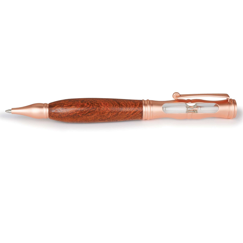 Hourglass Twist Ballpoint Pen Kit - Finish:Flat Rose Gold